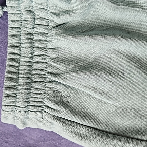Aritzia TNA Airy Fleece Boyfriend Sweatpant Green XS - Picture 6 of 8